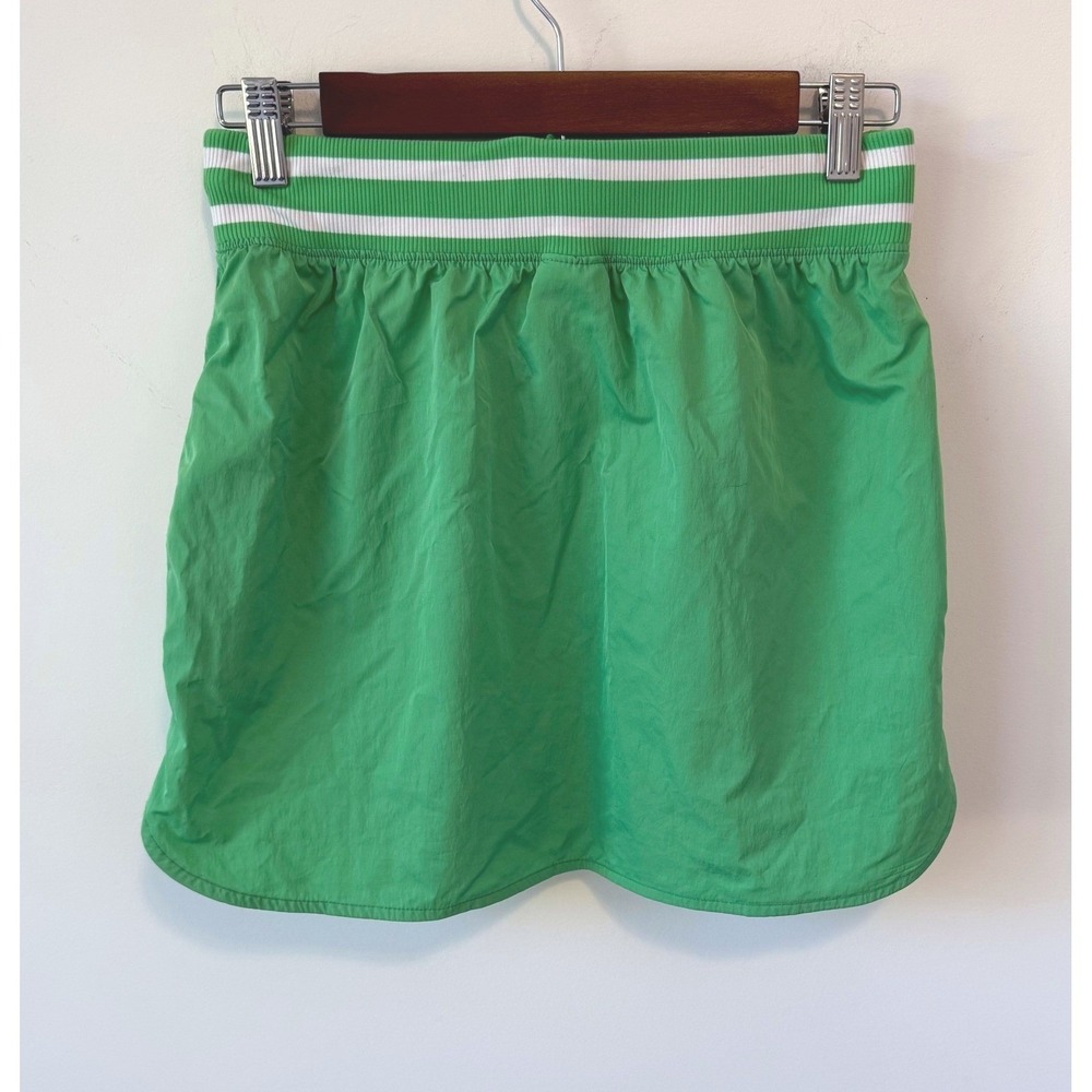 OFFLINE by Aerie Women's Green Athletic Mini Skirt White Stripe Drawstring Sz S - Picture 4 of 8